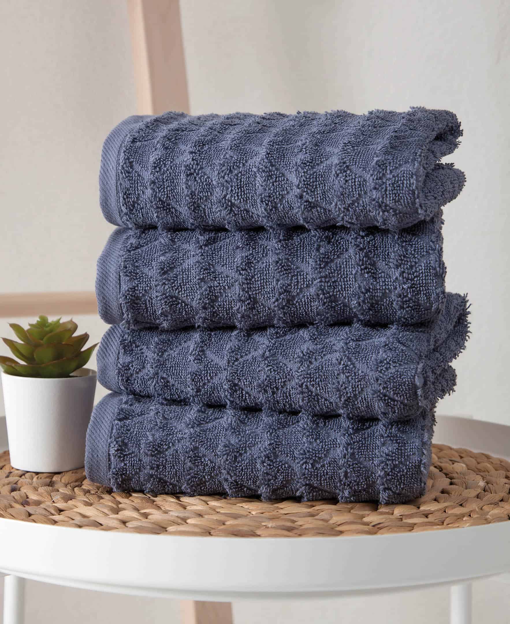 Superior Highly Absorbent Cotton 4-pc. Hand Towel Set Azure